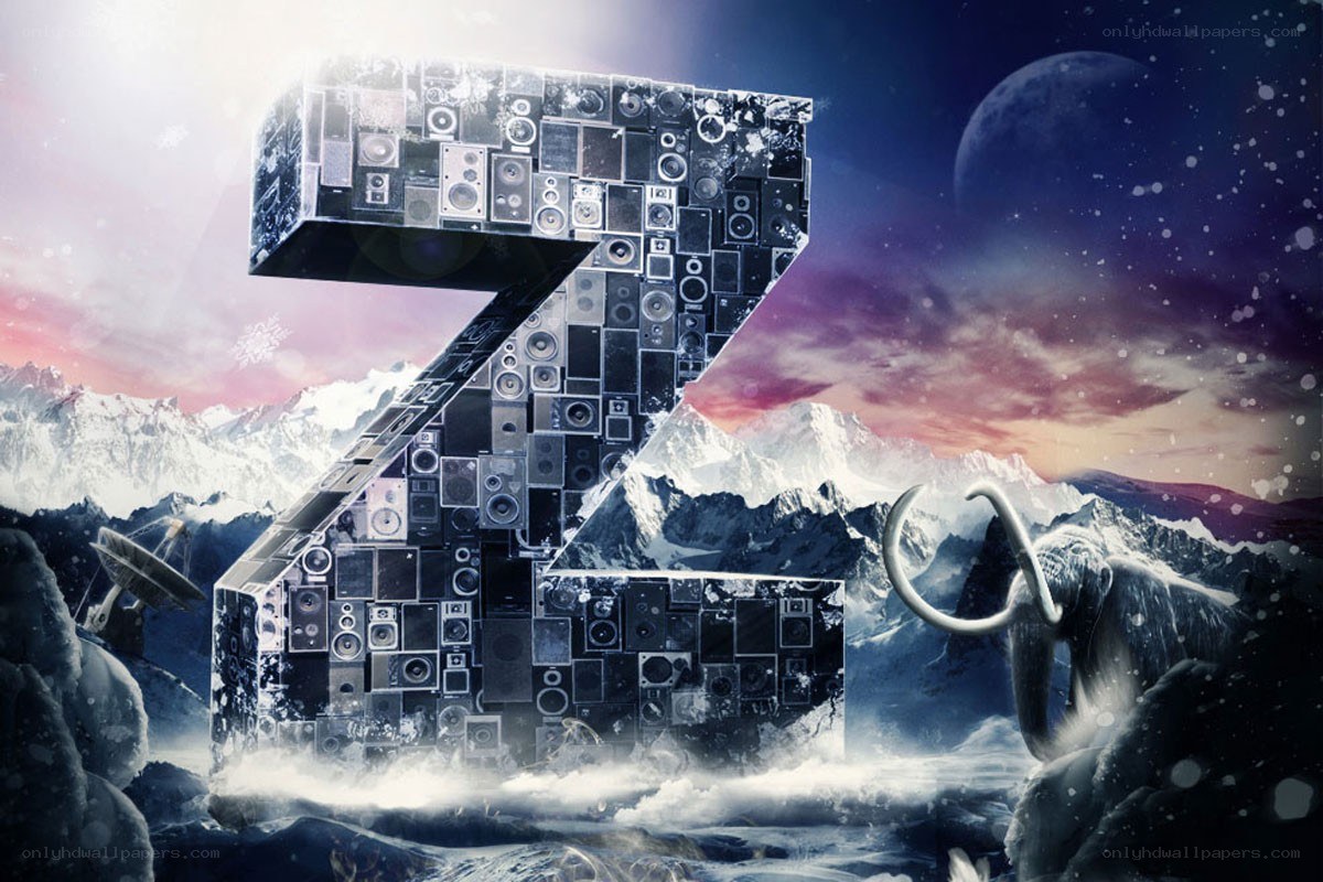 Z logo with speakers and mammoth