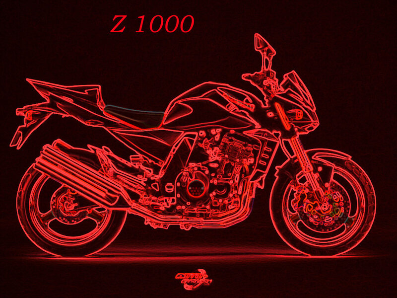 Z1000 motorcycle outline