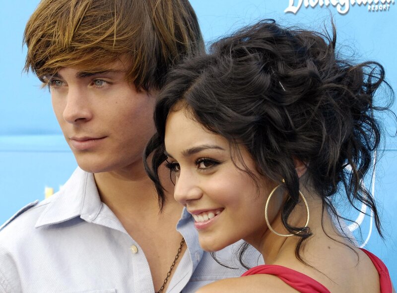 Zac Efron and Vanessa Hudgens at event