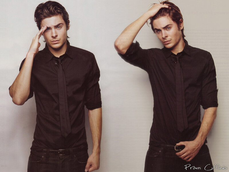 Zac Efron in black shirt