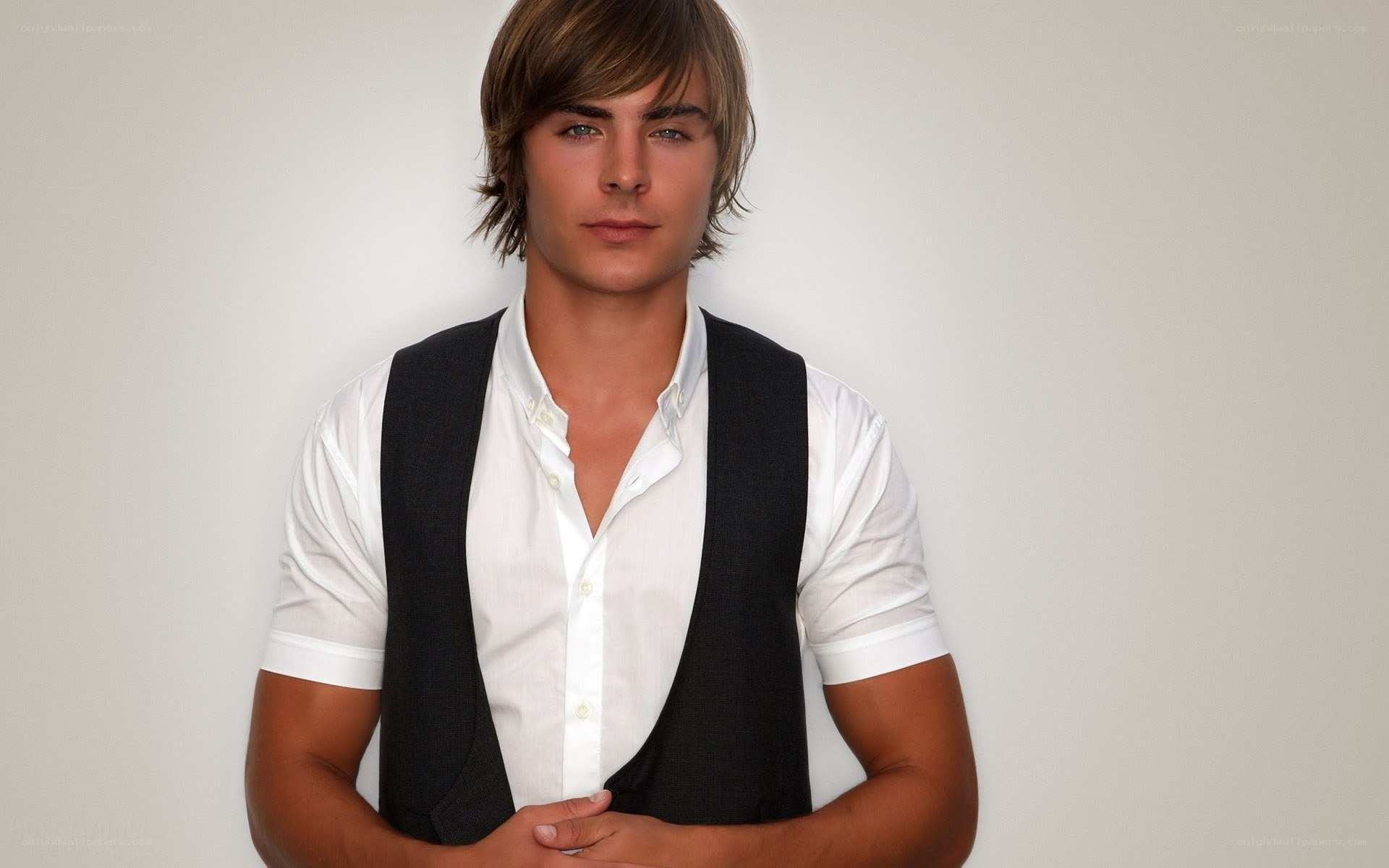 Zac Efron in white shirt