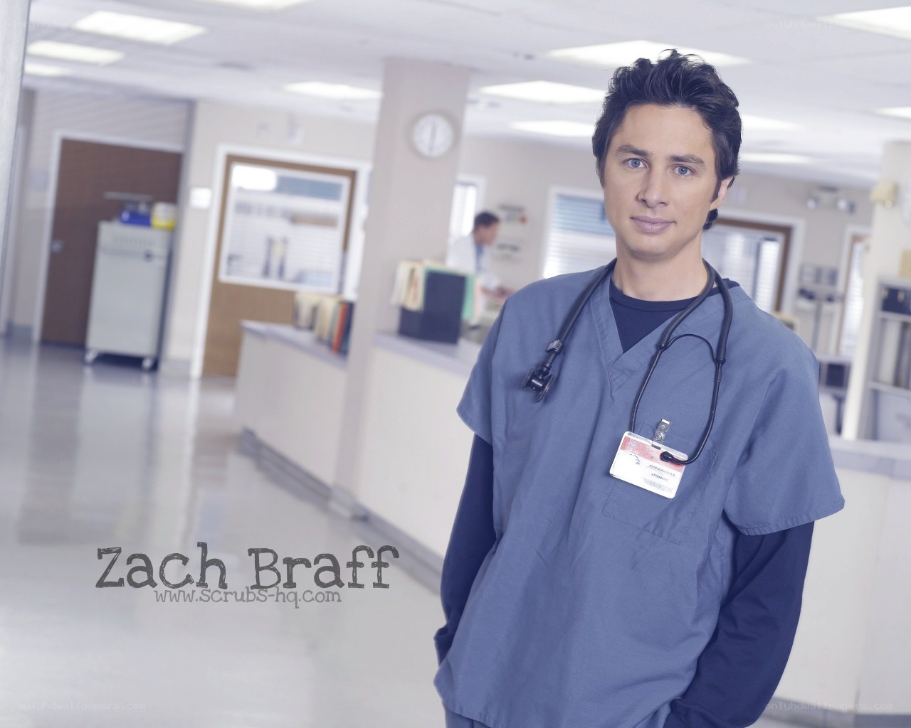 Zach Braff in scrubs