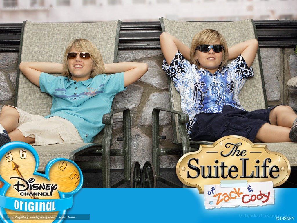 Zack and Cody on lounge chairs