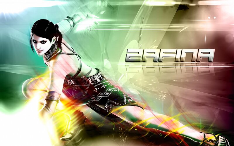 Zafina in action pose