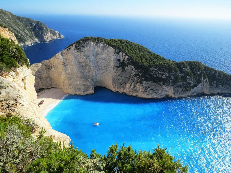 Zakynthos Bay with Boat
