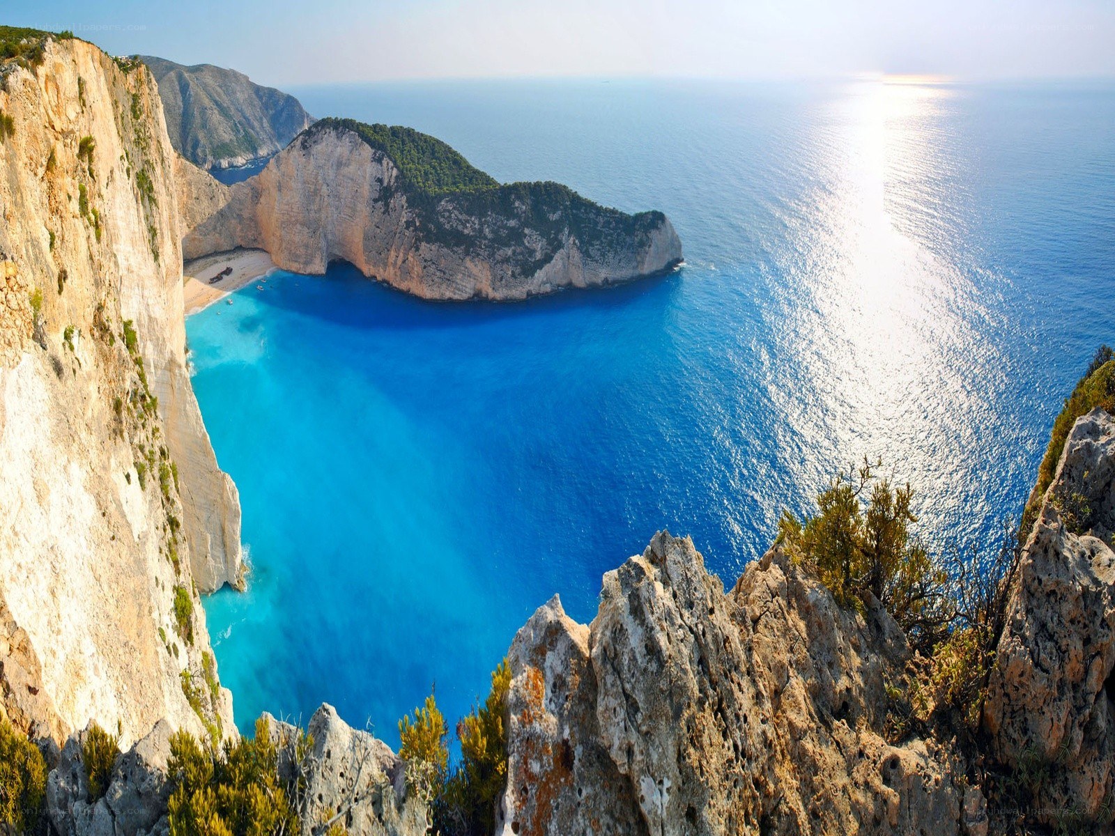 Zakynthos island beach view