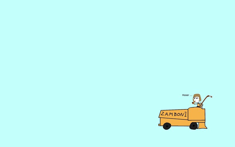 Zamboni ice resurfacer cartoon