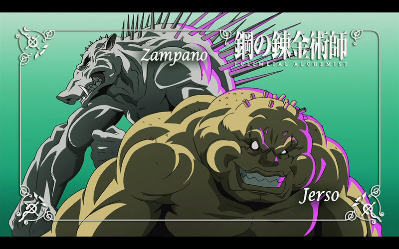 Zampano and Jerso from Fullmetal Alchemist