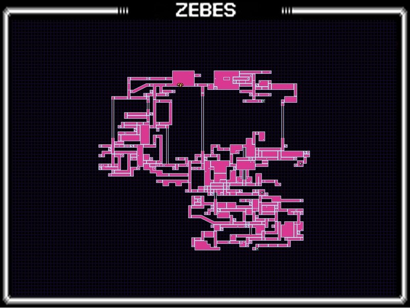 Zebes map from Metroid