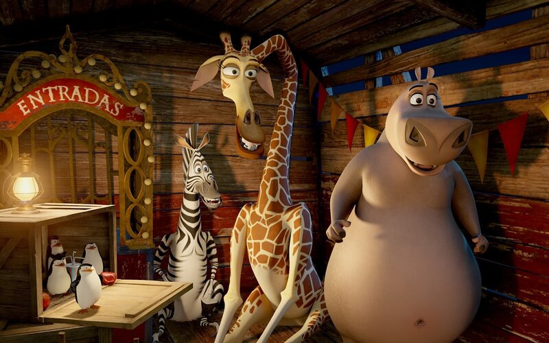 Zebra and Giraffe in Barn