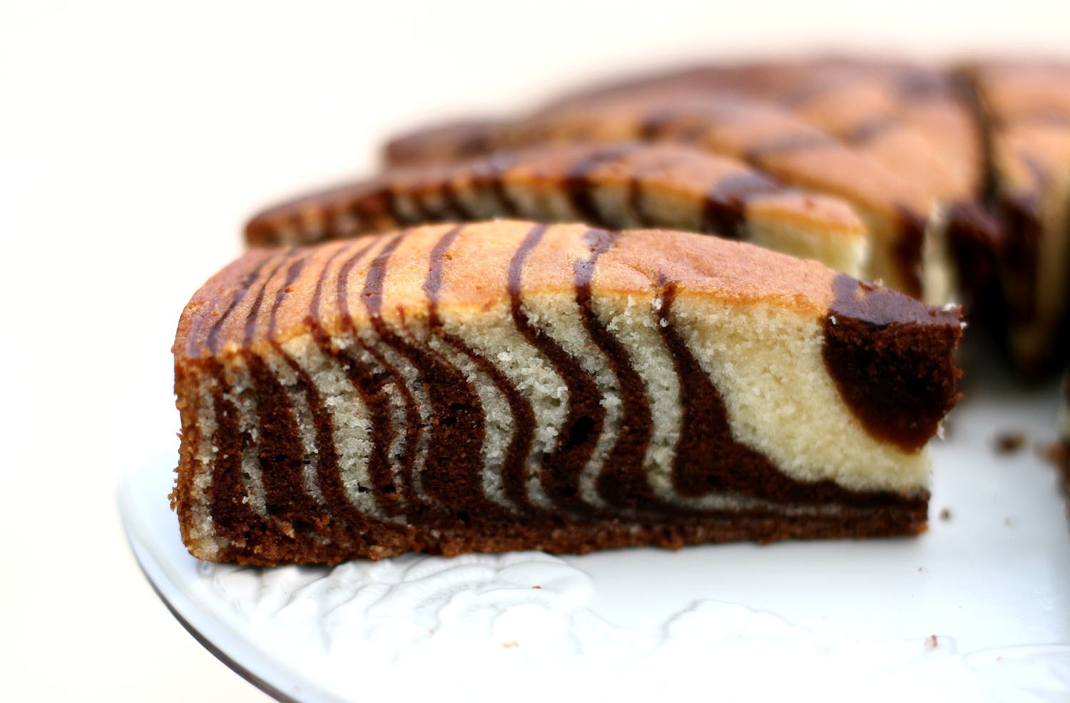 zebra cake slice