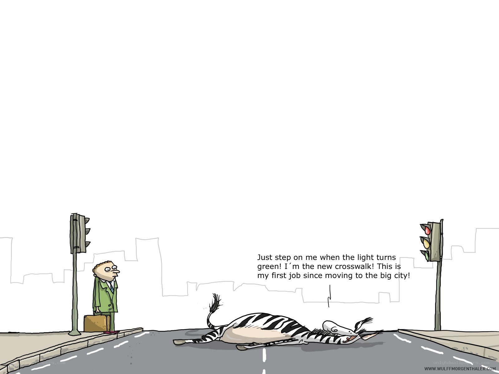 zebra crosswalk cartoon
