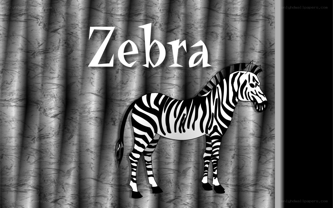 Zebra illustration on curtain