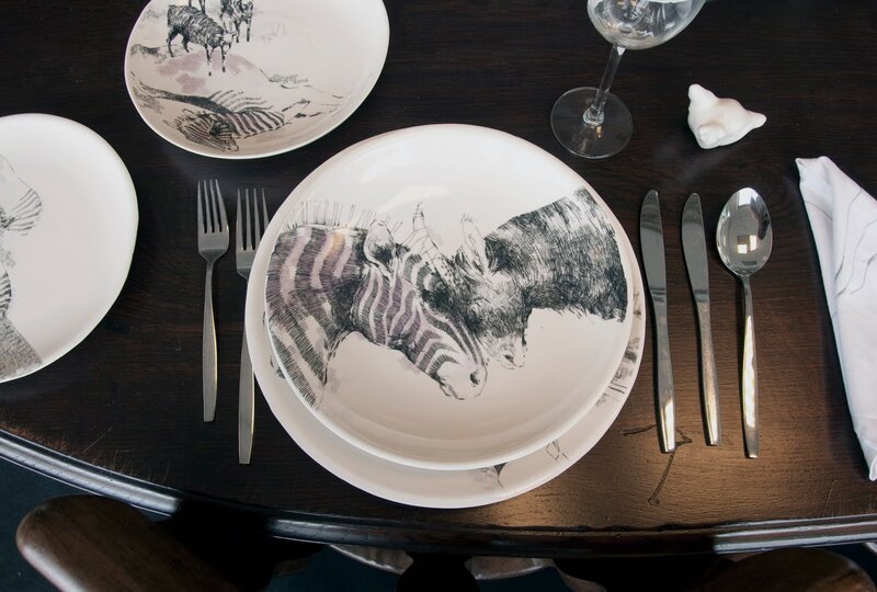 Zebra Illustration Plates