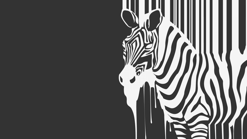 Zebra in Barcode Pattern