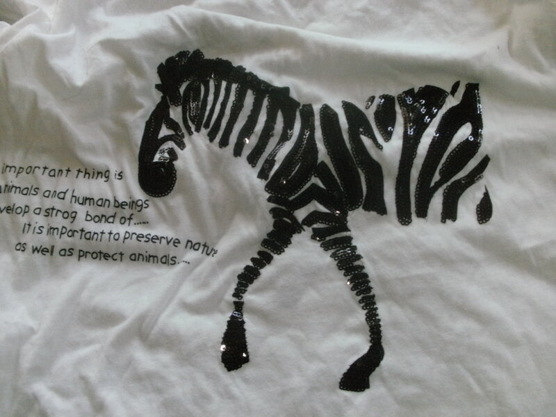 Zebra on White Fabric