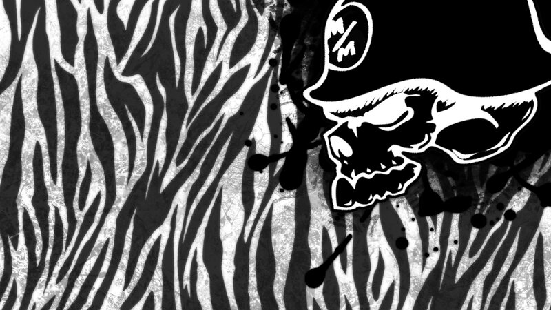 zebra pattern skull art