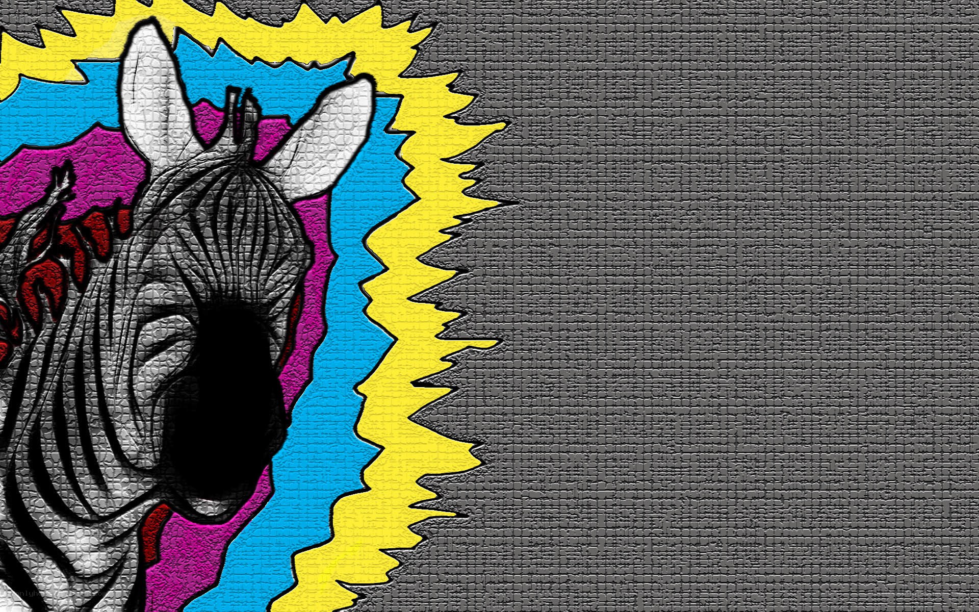 zebra pop art illustration