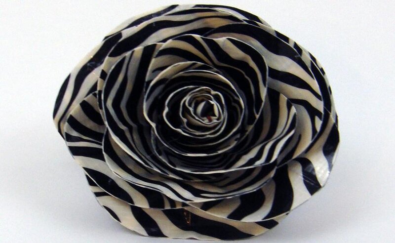 Zebra-print Paper Rose