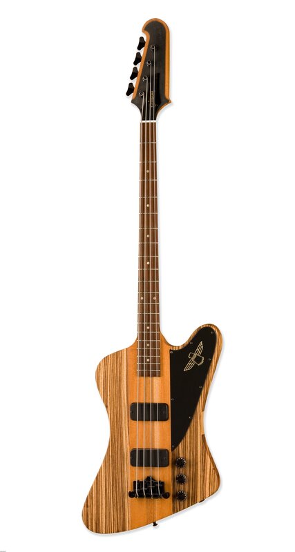 zebra wood bass guitar