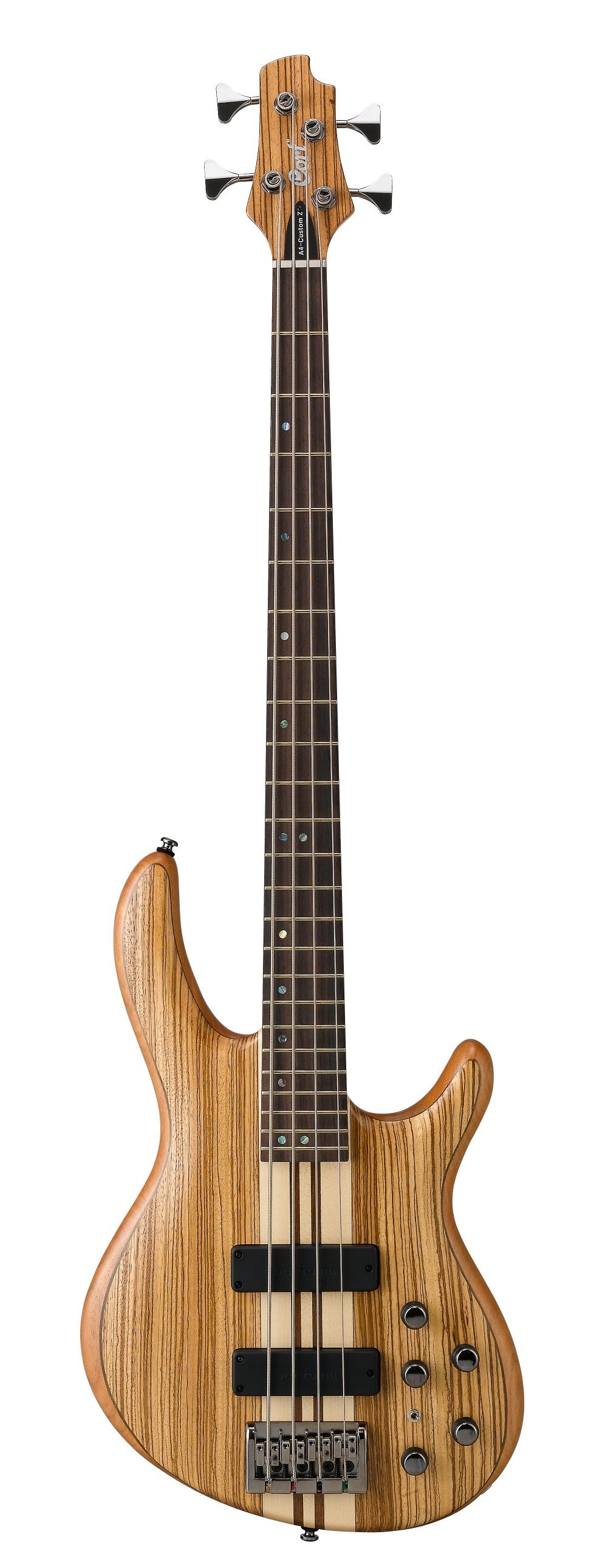 Zebra wood bass guitar