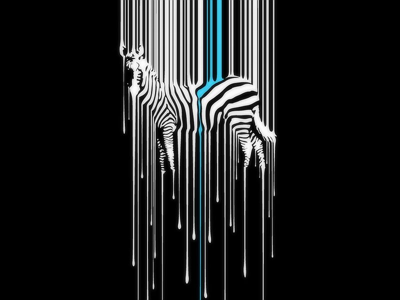 Zebras in Barcode Pattern