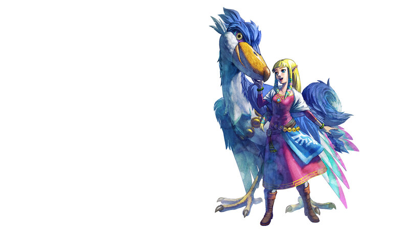 Zelda and a bird companion