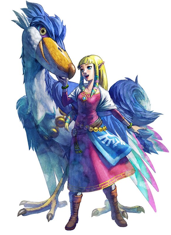 Zelda and a bird companion