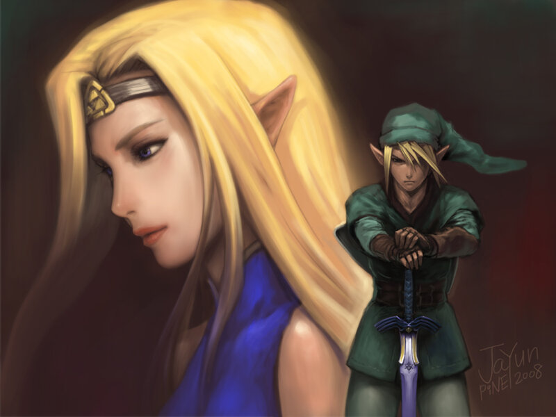Zelda and Link artwork