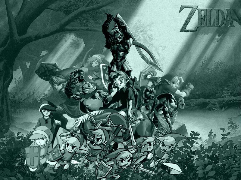 Zelda character collage