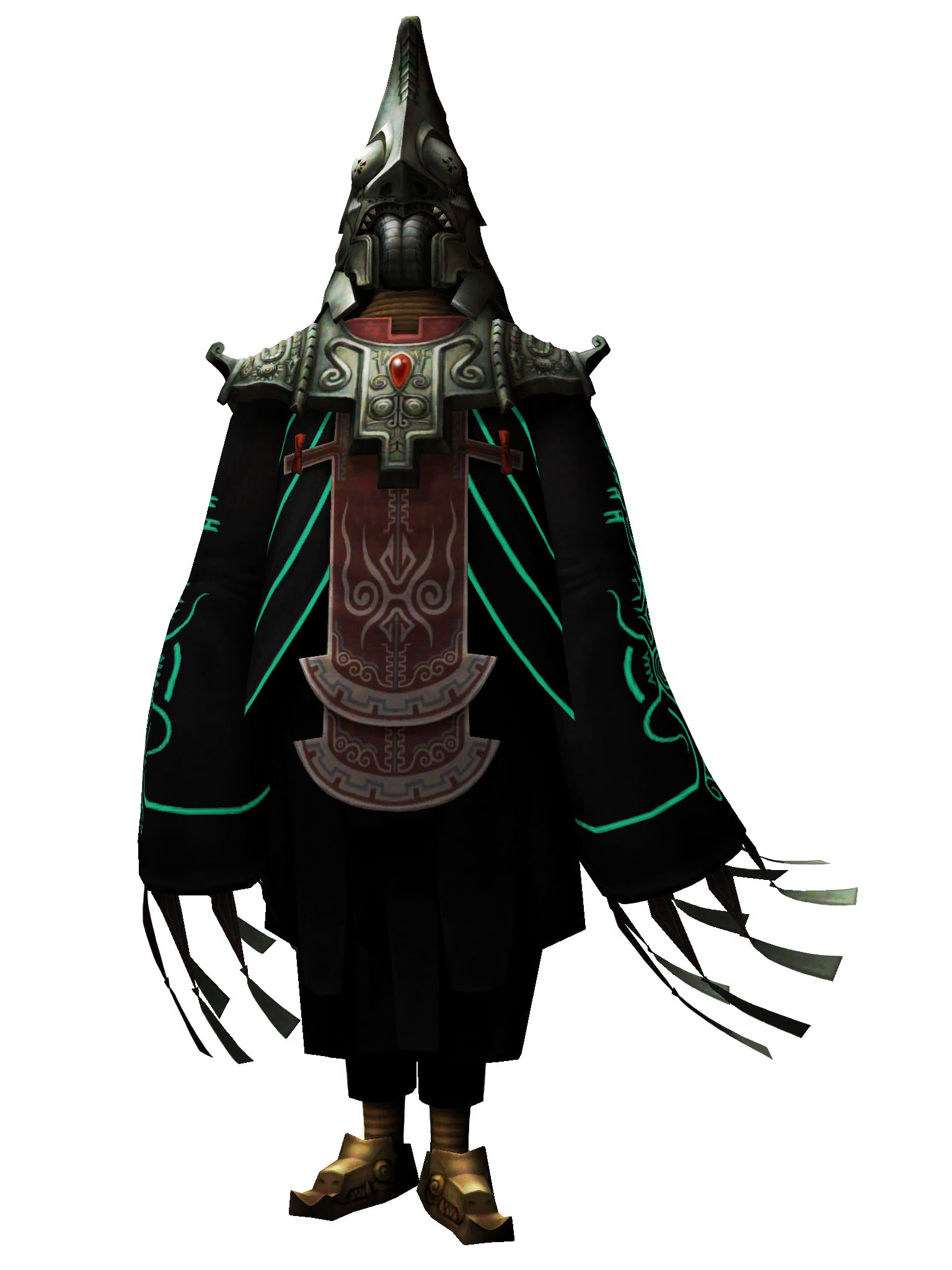 Zelda character in dark armor