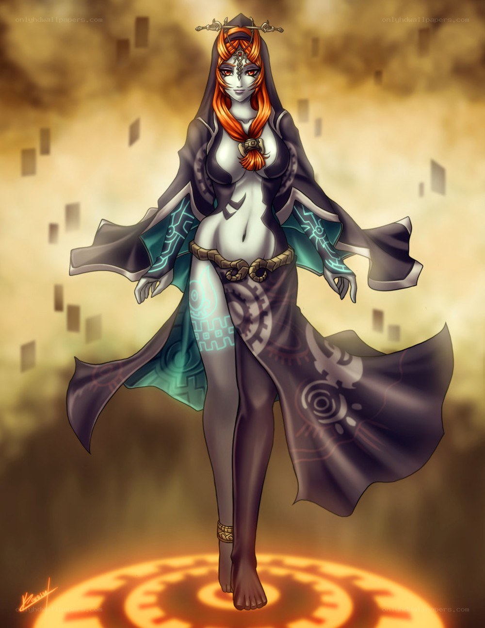 Zelda character in dark robe