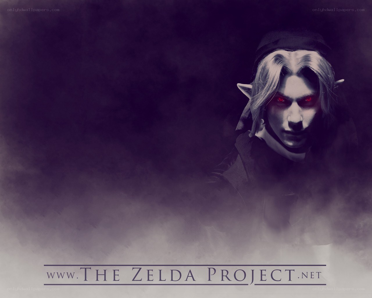 Zelda character with red eyes