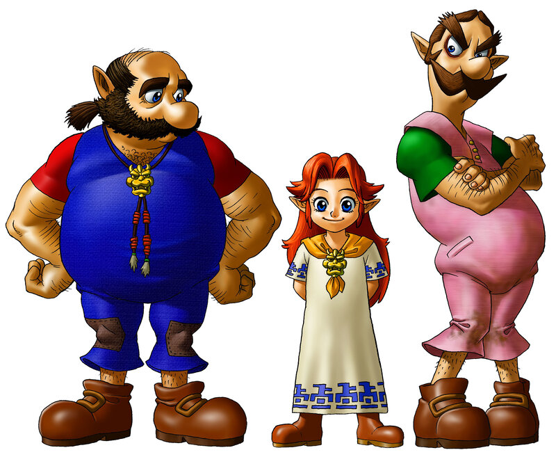 Zelda characters from Ocarina of Time