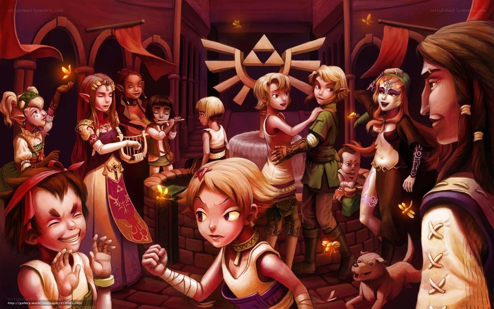 Zelda characters in a tavern