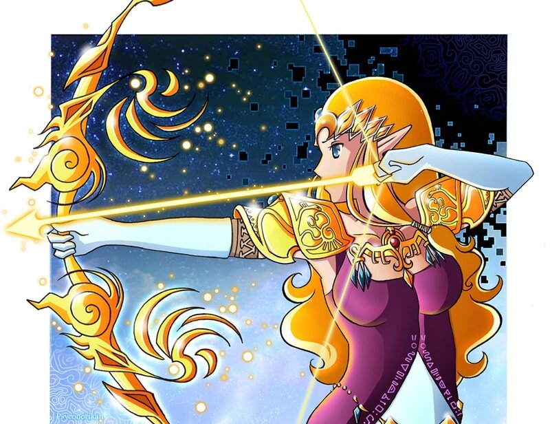 Zelda drawing with bow