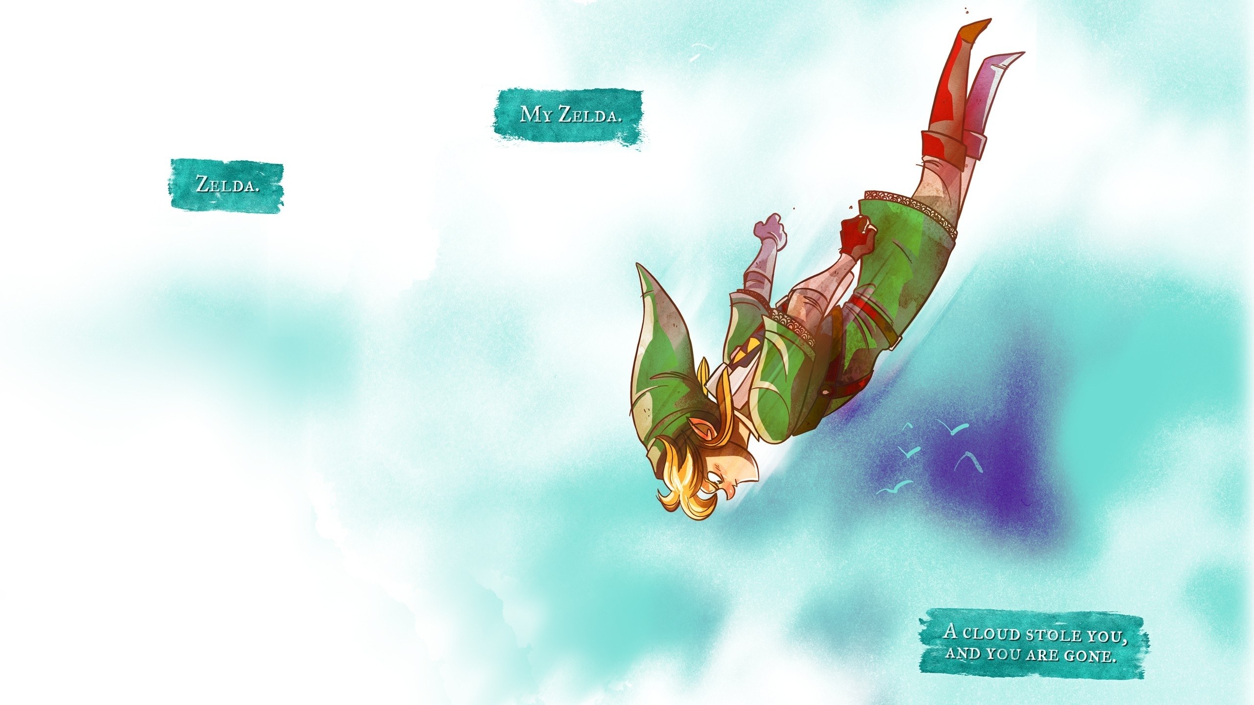 Zelda falling from the sky
