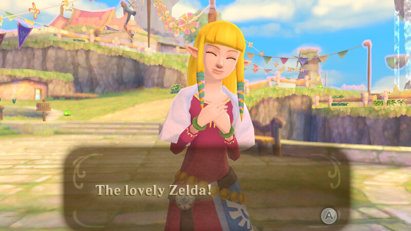 Zelda in a festive village