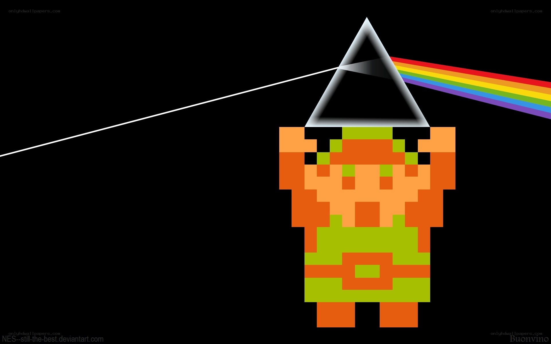 Zelda pixel art on prism