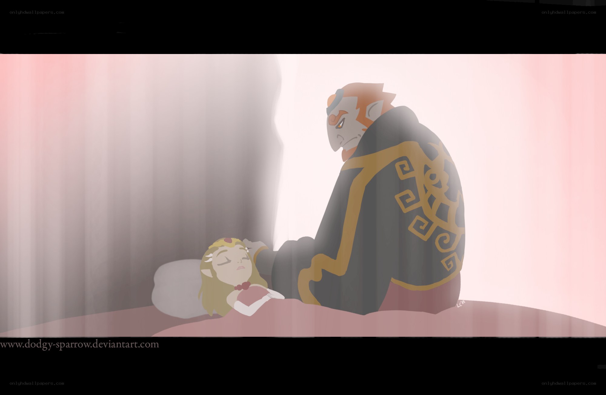 Zelda sleeping with a guardian