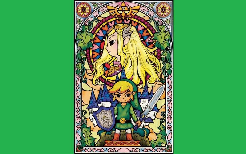 Zelda stained glass artwork