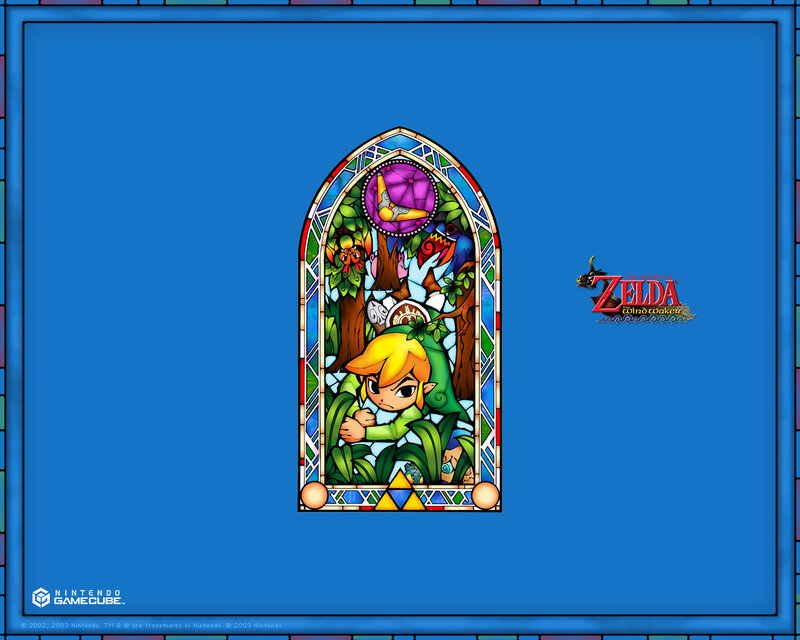 Zelda stained glass window