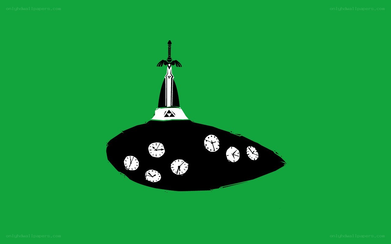 Zelda sword on flying saucer