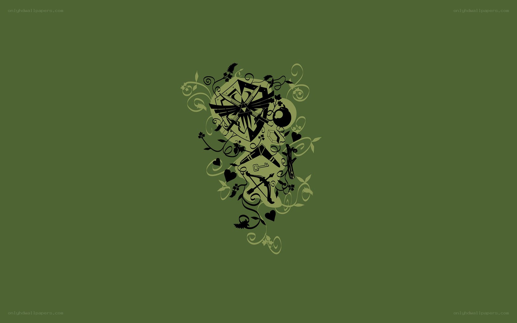 Zelda-themed floral design