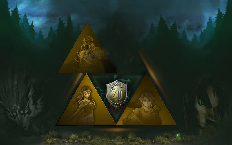 Zelda-themed triangle artwork