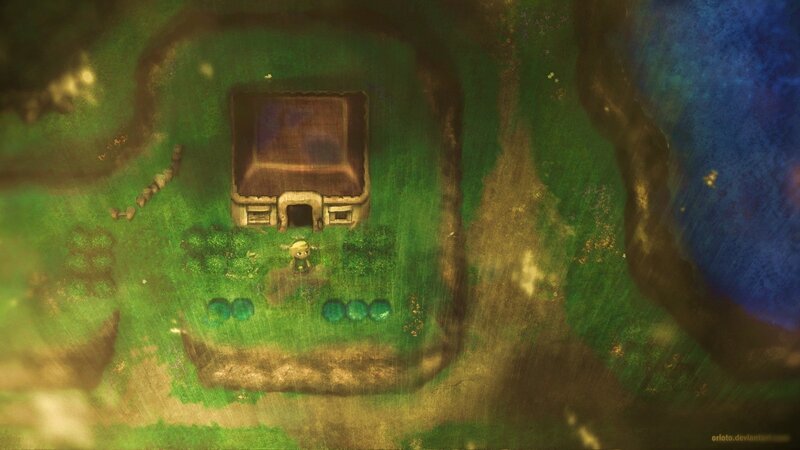 zelda village scene