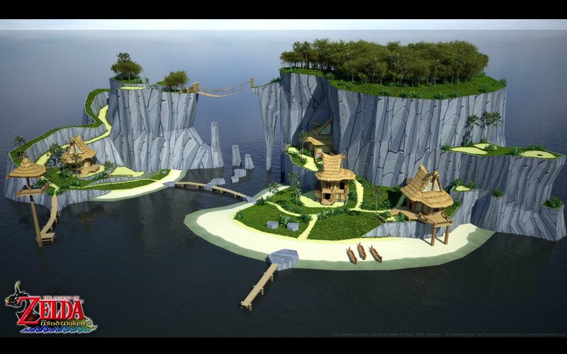 Zelda Wind Waker island concept