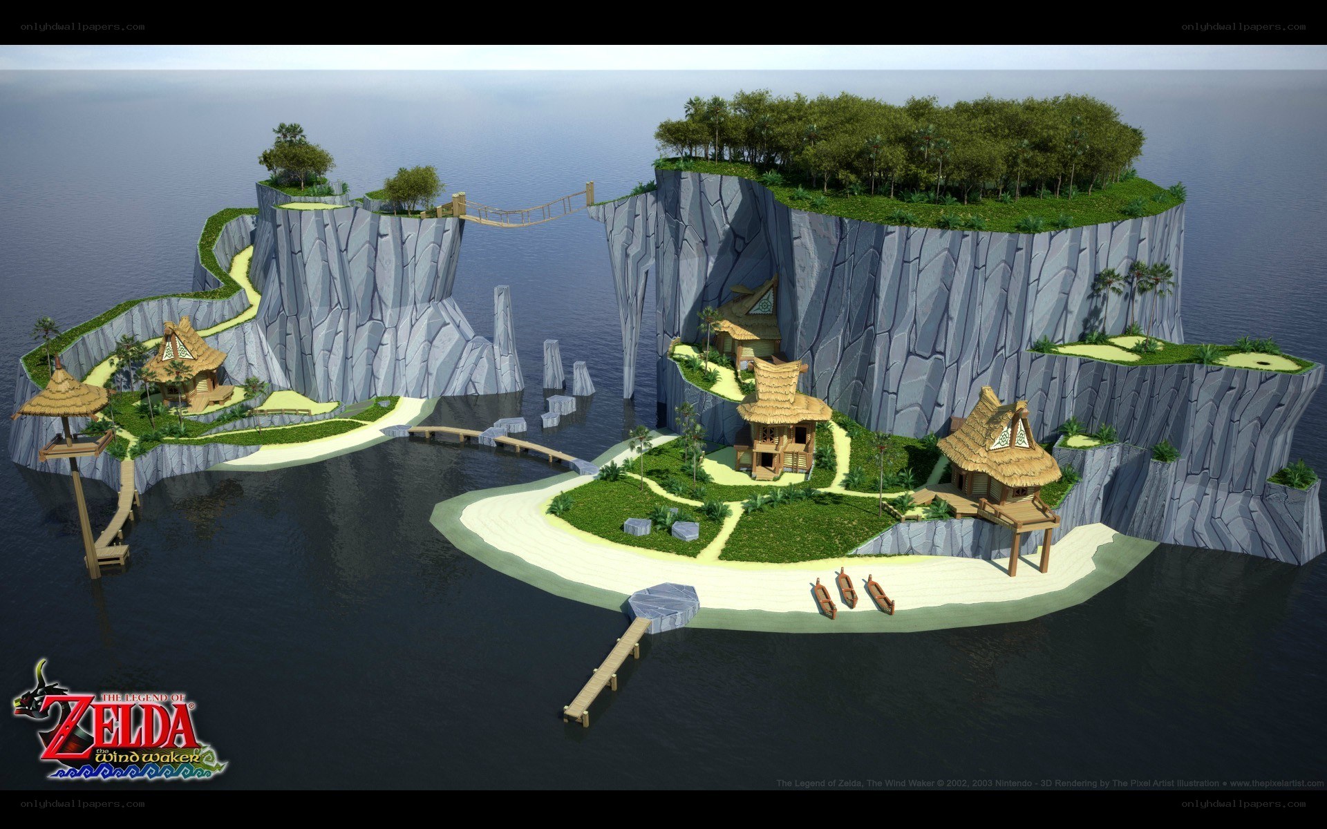 Zelda Wind Waker island concept
