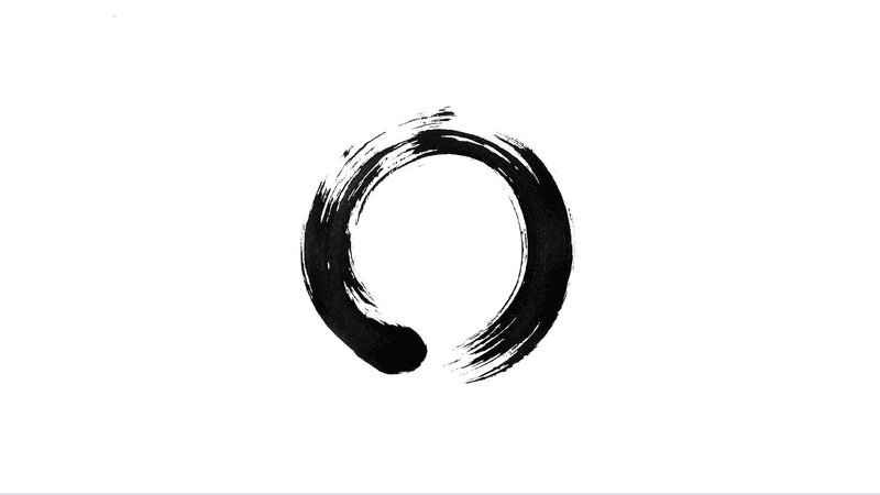 Zen circle brushstroke