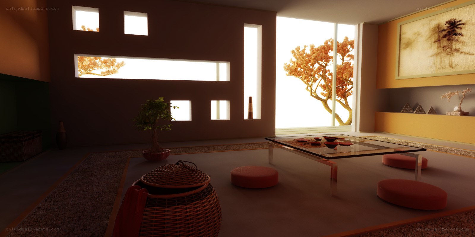 Zen living room interior